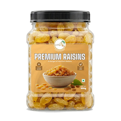 Golden Nuts Premium Golden Raisins (Kishmish) - 500g Jar